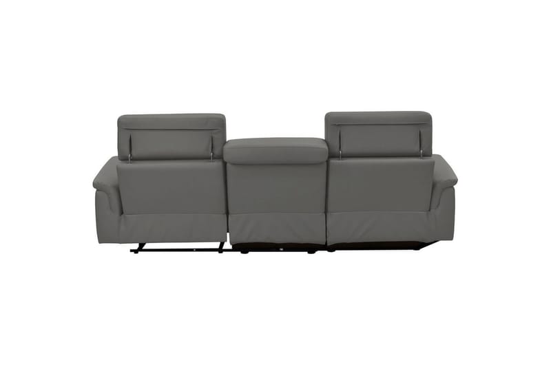 Hjørnesofa 3-seter Pareli Grå, Lær/PU, Venstre Manuell Recliner - Grå, Lær/PU, Venstre Manuell Recliner - Møbler - Sofaer - Skinnsofaer