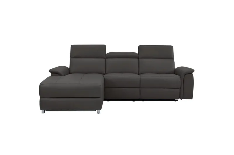 Hjørnesofa 3-seter Pareli Brun, PU, Venstre Elektrisk Recliner - Brun, PU, Venstre Elektrisk Recliner - Møbler - Sofaer - Skinnsofaer