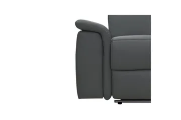 Hjørnesofa 3-seter Pareli Grå, PU, Høyre Manuell Recliner - Grå, PU, Høyre Manuell Recliner - Møbler - Sofaer - Skinnsofaer
