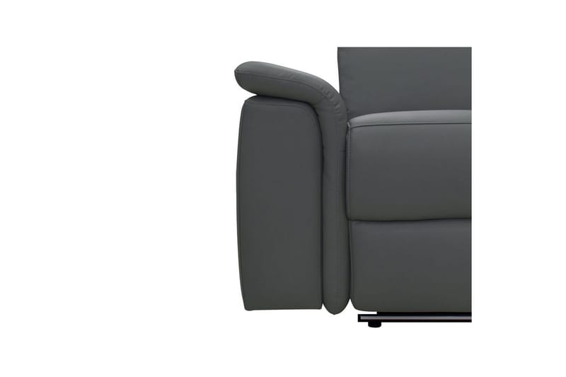 Hjørnesofa 3-seter Pareli Grå, PU, Høyre Manuell Recliner - Grå, PU, Høyre Manuell Recliner - Møbler - Sofaer - Skinnsofaer
