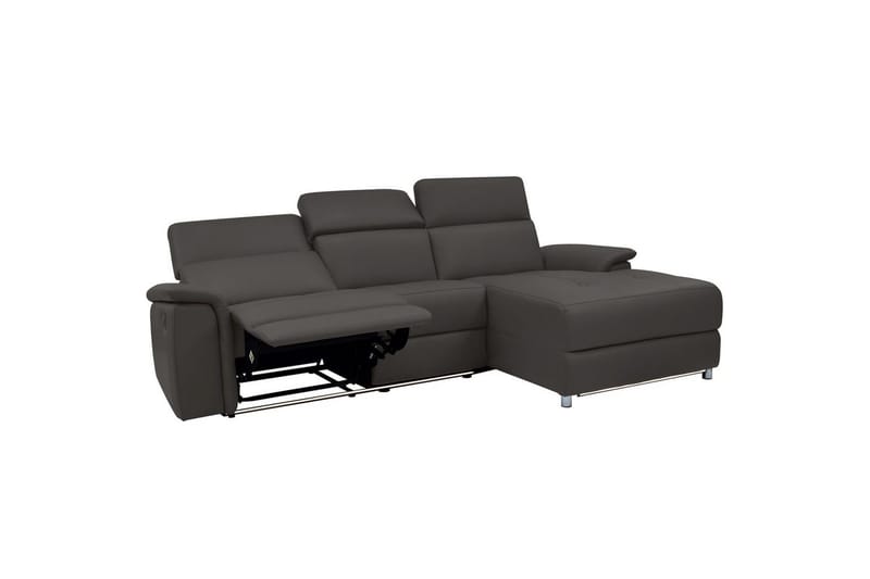 Hjørnesofa 3-seter Pareli Brun, PU, Høyre Elektrisk Recliner - Brun, PU, Høyre Elektrisk Recliner - Møbler - Sofaer - Skinnsofaer
