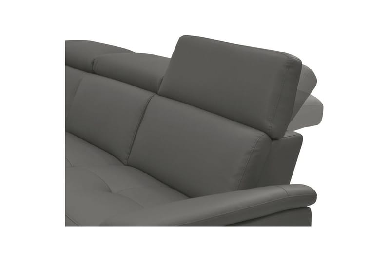 Hjørnesofa 3-seter Pareli Grå, Lær/PU, Venstre Manuell Recliner - Grå, Lær/PU, Venstre Manuell Recliner - Møbler - Sofaer - Skinnsofaer