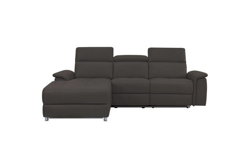 Hjørnesofa 3-seter Pareli Brun, Lær/PU, Venstre Manuell Recliner - Brun, Lær/PU, Venstre Manuell Recliner - Møbler - Sofaer - Skinnsofaer