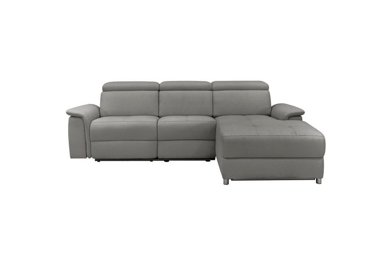 Hjørnesofa 3-seter Pareli Grå, Sunday Stoff, Høyre Manuell Recliner - Grå, Sunday Stoff, Høyre Manuell Recliner - Møbler - Sofaer - Reclinersofaer