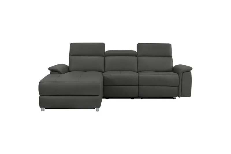 Hjørnesofa 3-seter Pareli Svart, PU, Venstre Elektrisk Recliner - Svart, PU, Venstre Elektrisk Recliner - Møbler - Sofaer - Skinnsofaer