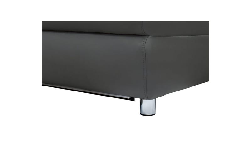 Hjørnesofa 3-seter Pareli Grå, PU, Høyre Manuell Recliner - Grå, PU, Høyre Manuell Recliner - Møbler - Sofaer - Skinnsofaer