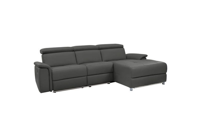 Hjørnesofa 3-seter Pareli Svart, PU, Høyre Elektrisk Recliner - Svart, PU, Høyre Elektrisk Recliner - Møbler - Sofaer - Skinnsofaer