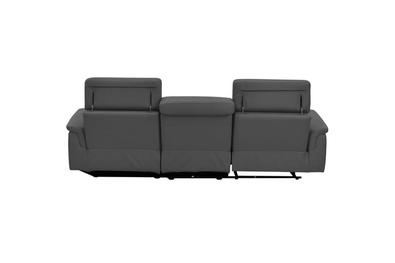 Hjørnesofa 3-seter Pareli Grå, Lær/PU, Høyre Manuell Recliner - Grå, Lær/PU, Høyre Manuell Recliner - Møbler - Sofaer - Skinnsofaer