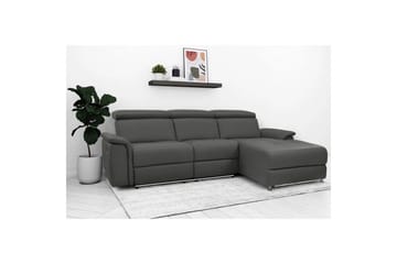 Hjørnesofa 3-seter Pareli Svart, PU, Høyre Elektrisk Recliner - Svart, PU, Høyre Elektrisk Recliner - Møbler - Sofaer - Skinnsofaer