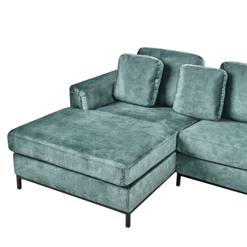 Hjørnesofa 4-seter Oslo høyrevendt - Blågrønn - Møbler - Sofaer - Sofa med sjeselong