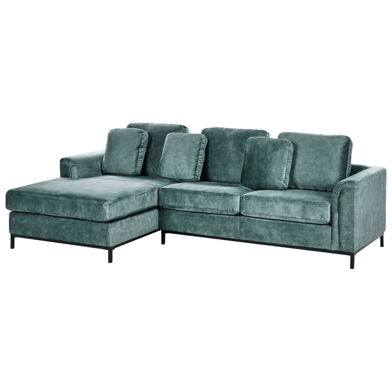 Hjørnesofa 4-seter Oslo høyrevendt - Blågrønn - Møbler - Sofaer - Sofa med sjeselong