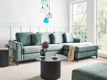 Hjørnesofa 4-seter Oslo venstrevendt - Blågrønn - Møbler - Sofaer - Sofa med sjeselong