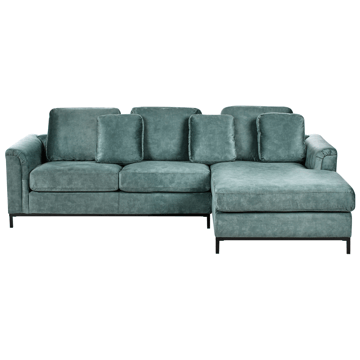 Hjørnesofa 4-seter Oslo venstrevendt - Blågrønn - Møbler - Sofaer - Sofa med sjeselong