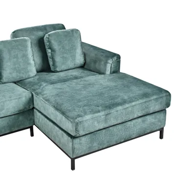 Hjørnesofa 4-seter Oslo venstrevendt - Blågrønn - Møbler - Sofaer - Sofa med sjeselong