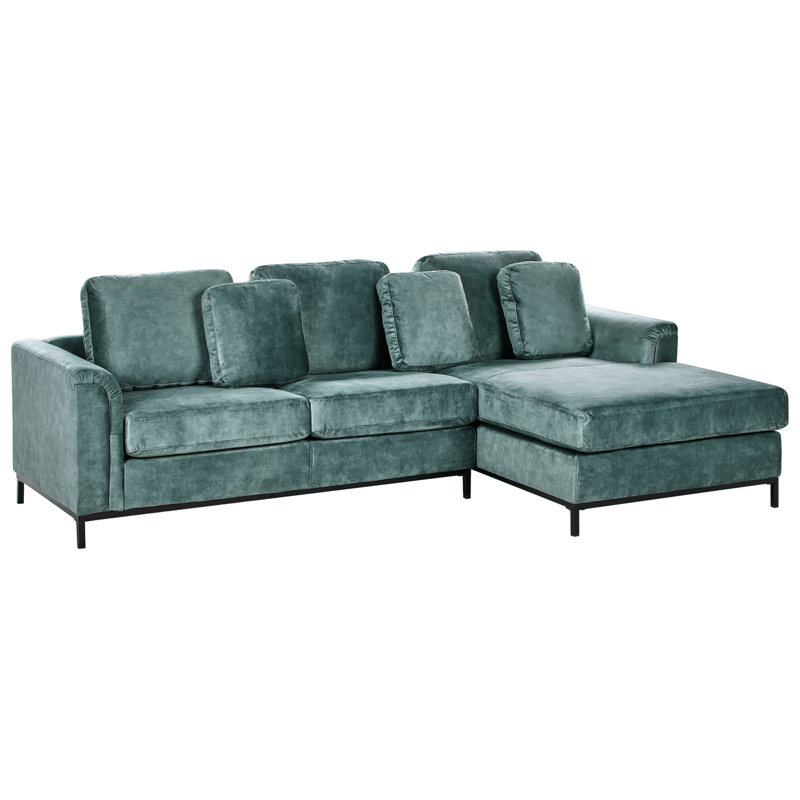 Hjørnesofa 4-seter Oslo venstrevendt - Blågrønn - Møbler - Sofaer - Sofa med sjeselong