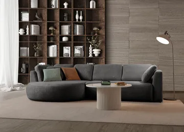 Hjørnesofa Atelier Del Sofa Venezia Venstre (310 x 75 x 105 cm) Antrasitt - Antrasitt - Møbler - Sofaer - Hjørnesofa
