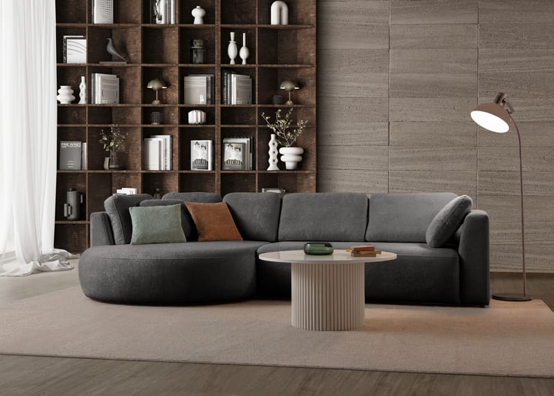 Hjørnesofa Atelier Del Sofa Venezia Venstre (310 x 75 x 105 cm) Antrasitt - Antrasitt - Møbler - Sofaer - Hjørnesofa