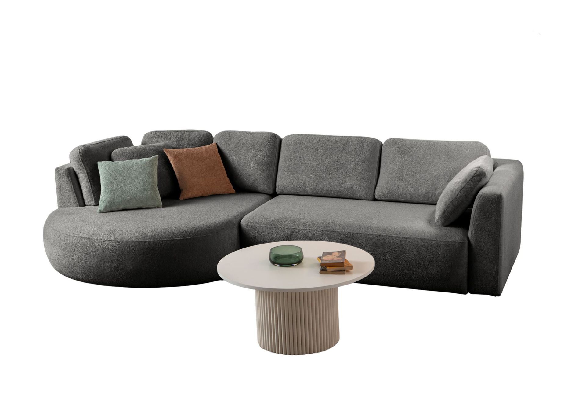 Hjørnesofa Atelier Del Sofa Venezia Venstre (310 x 75 x 105 cm) Antrasitt - Antrasitt