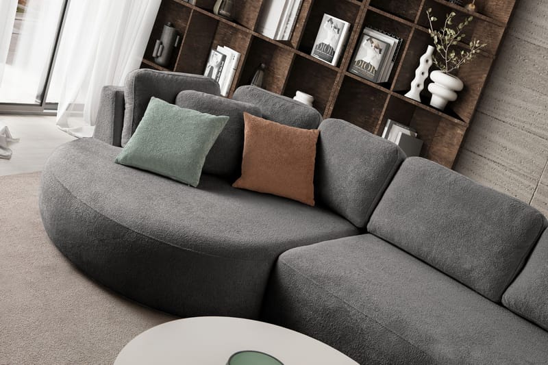 Hjørnesofa Atelier Del Sofa Venezia Venstre (310 x 75 x 105 cm) Antrasitt - Antrasitt - Møbler - Sofaer - Hjørnesofa