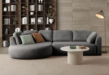 Hjørnesofa Atelier Del Sofa Venezia Venstre (310 x 75 x 105 cm) Antrasitt - Antrasitt - Møbler - Sofaer - Hjørnesofa