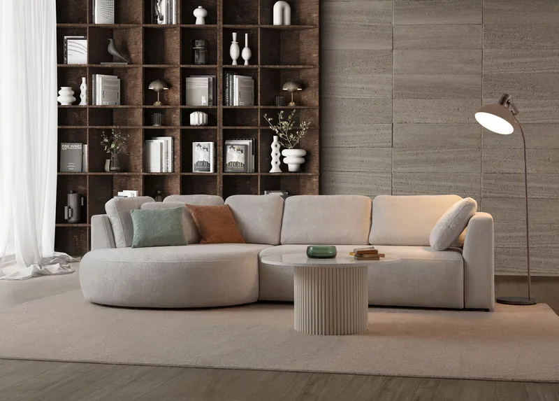 Hjørnesofa Atelier Del Sofa Venezia Venstre (310 x 75 x 105 cm) Hvit - Hvit - Møbler - Sofaer - Hjørnesofa