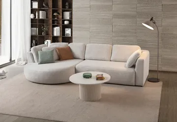 Hjørnesofa Atelier Del Sofa Venezia Venstre (310 x 75 x 105 cm) Hvit - Hvit - Møbler - Sofaer - Hjørnesofa