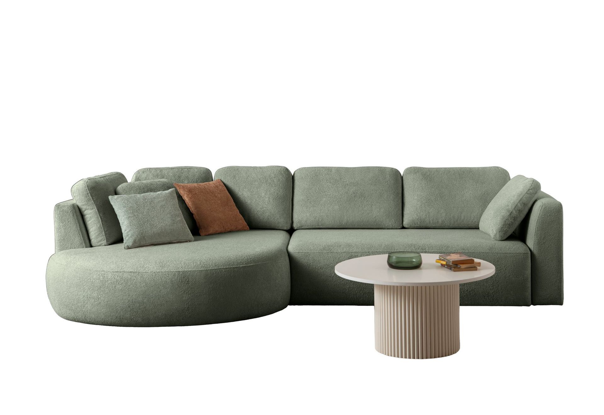 Hjørnesofa Atelier Del Sofa Venezia Venstre (310 x 75 x 105 cm) Liquid Green - Liquid Green