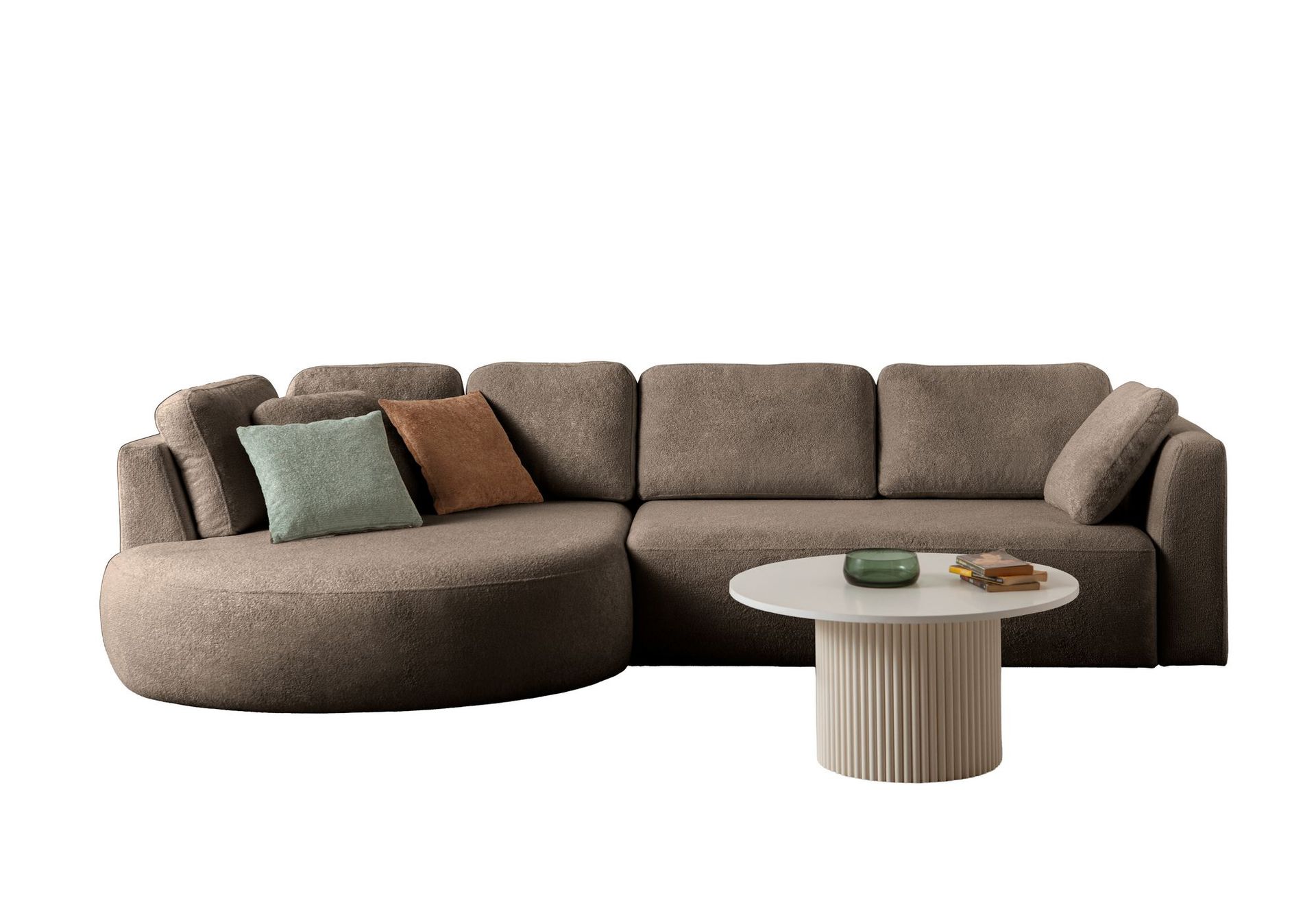 Hjørnesofa Atelier Del Sofa Venezia Venstre (310 x 75 x 105 cm) Mørk brun - Mørkebrun