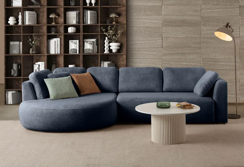 Hjørnesofa Atelier Del Sofa Venezia Venstre (310 x 75 x 105 cm) Marineblå - Marineblå - Møbler - Sofaer - Hjørnesofa