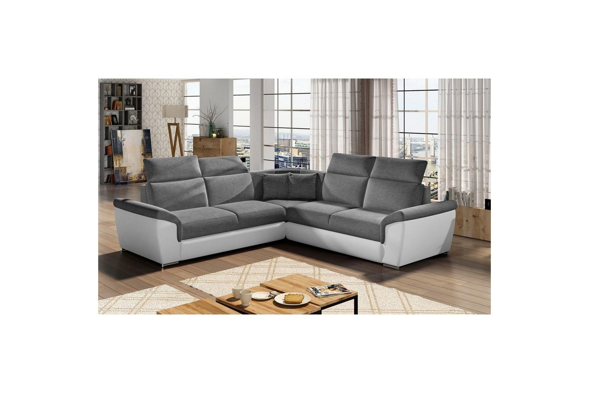 Hjørnesofa Eltap Federico 266x102x266 cm - Sawana 05, Soft 17, Mørkegrå, Universell