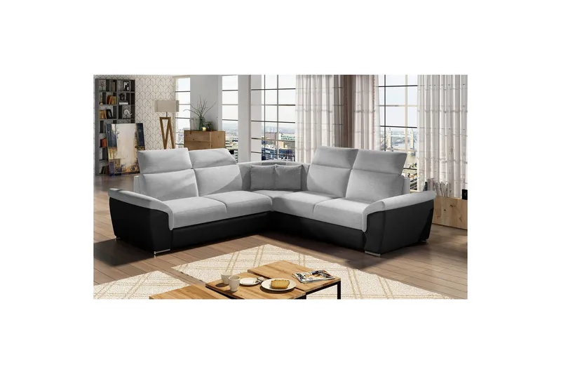 Hjørnesofa Eltap Federico 266x102x266 cm - Sawana 21, Soft 11, Grå, Universell - Møbler - Sofaer - Skinnsofaer