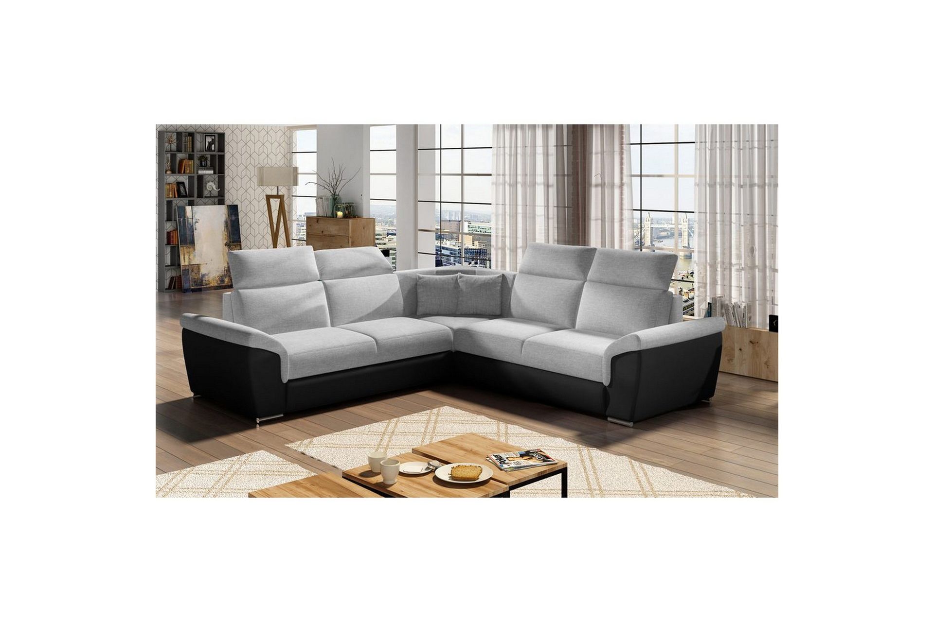 Hjørnesofa Eltap Federico 266x102x266 cm - Sawana 21, Soft 11, Grå, Universell