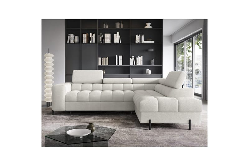 Hjørnesofa Eltap Ferucce 276x200x93 cm - Amore 01, Hvit, Høyre - Møbler - Sofaer - Sovesofaer