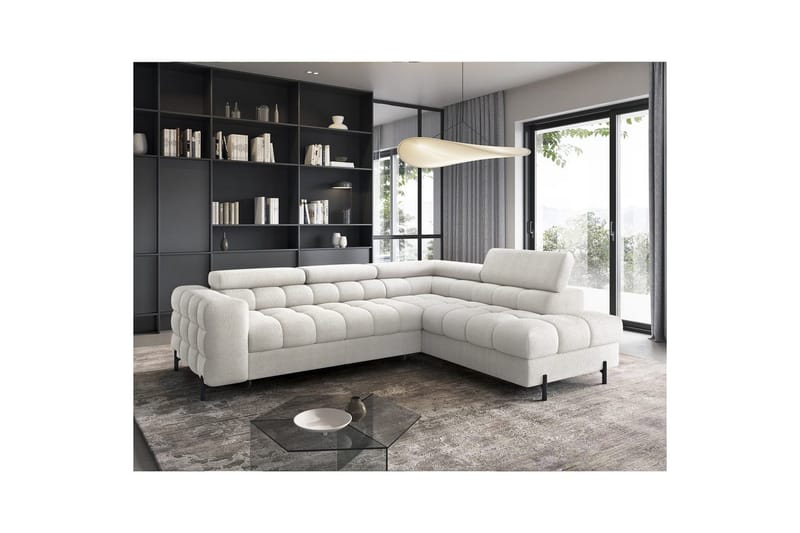 Hjørnesofa Eltap Ferucce 276x200x93 cm - Amore 01, Hvit, Høyre - Møbler - Sofaer - Sovesofaer