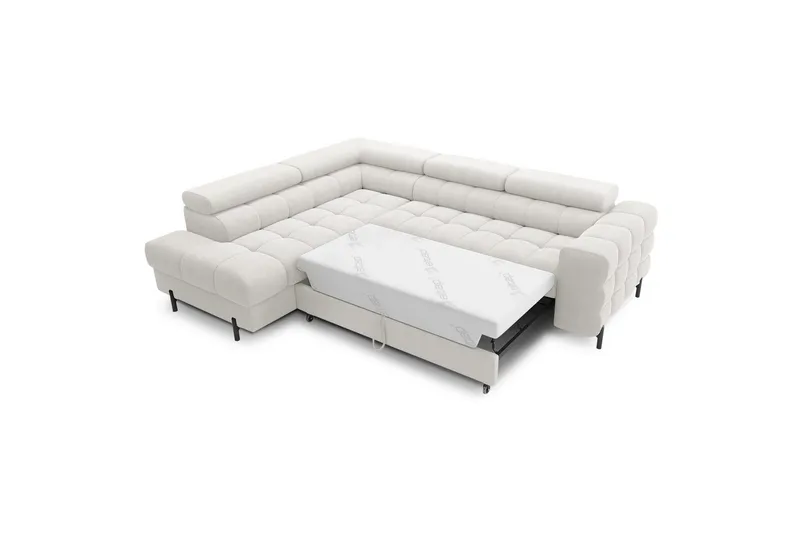 Hjørnesofa Eltap Ferucce 276x200x93 cm Amore 01 Cream Dobbeltsidig - Møbler - Sofaer - Sovesofaer