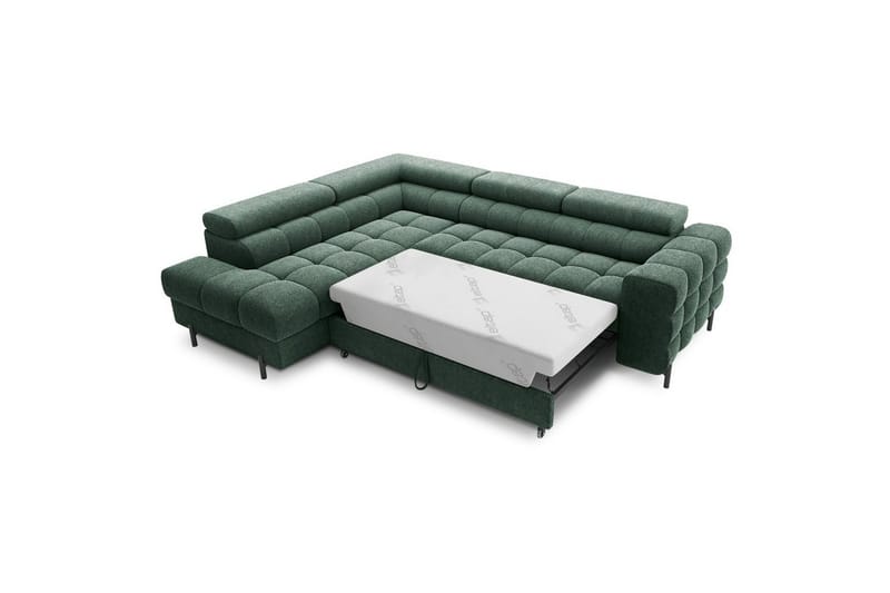 Hjørnesofa Eltap Ferucce 276x200x93 cm - Amore 35, Mørk Grønn, Venstre - Møbler - Sofaer - Sovesofaer