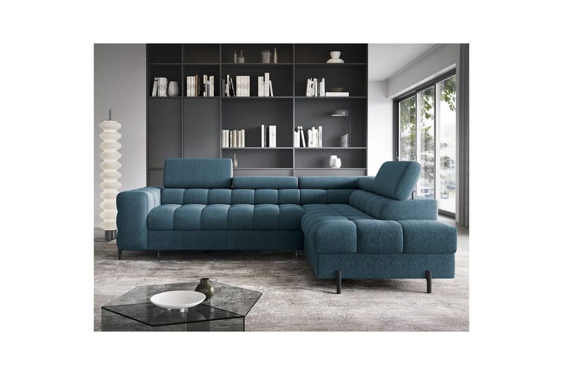 Hjørnesofa Eltap Ferucce 276x200x93 cm - Amore 40, Mørk Blå, Høyre - Møbler - Sofaer - Sovesofaer