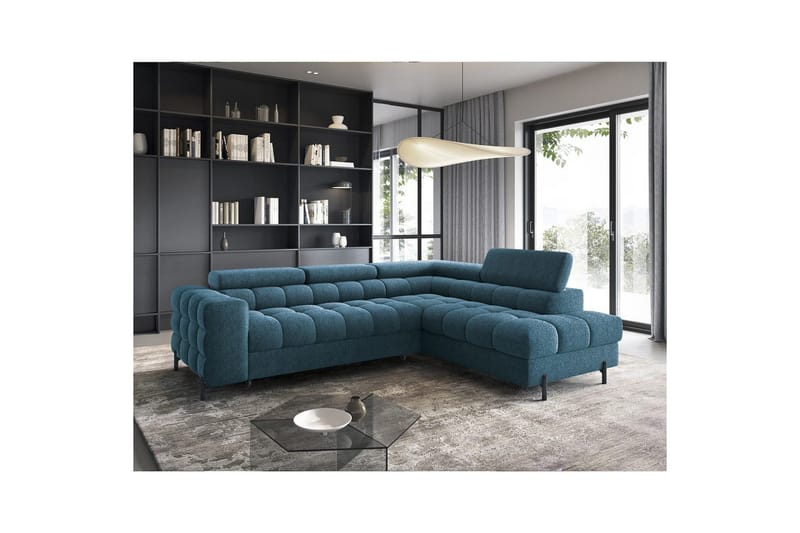 Hjørnesofa Eltap Ferucce 276x200x93 cm - Amore 40, Mørk Blå, Høyre - Møbler - Sofaer - Sovesofaer