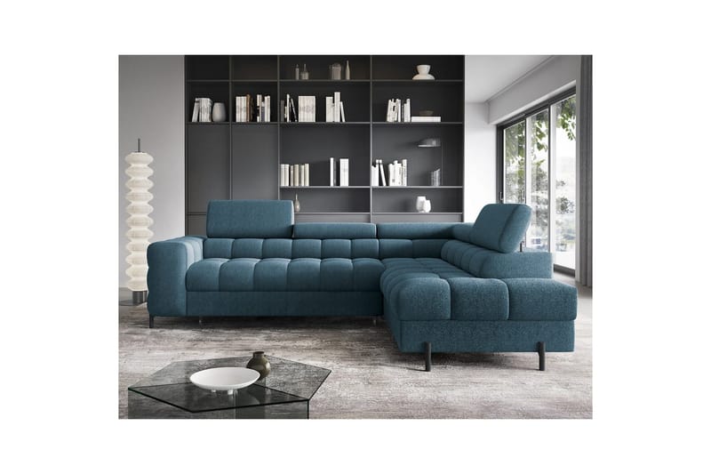 Hjørnesofa Eltap Ferucce 276x200x93 cm - Amore 40, Mørk Blå, Høyre - Møbler - Sofaer - Sovesofaer