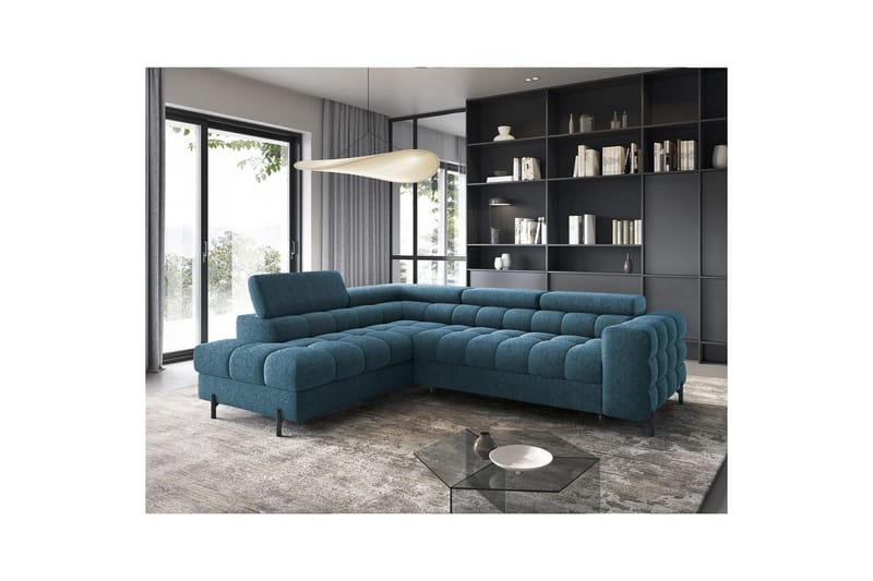 Hjørnesofa Eltap Ferucce 276x200x93 cm - Amore 40, Mørk Blå, Venstre - Møbler - Sofaer - Sovesofaer