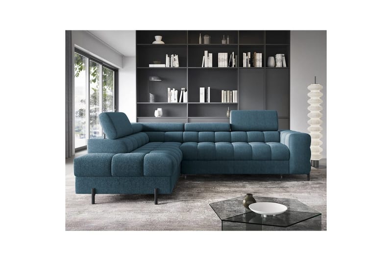 Hjørnesofa Eltap Ferucce 276x200x93 cm - Amore 40, Mørk Blå, Venstre - Møbler - Sofaer - Sovesofaer