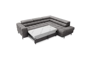 Hjørnesofa Eltap Ferucce 276x200x93 cm - Aura 04, Grå, Høyre - Møbler - Sofaer - Sovesofaer