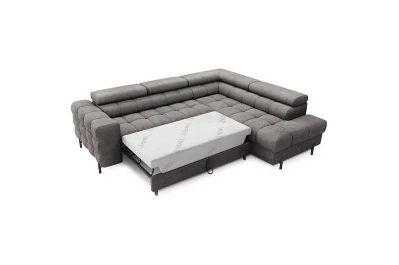 Hjørnesofa Eltap Ferucce 276x200x93 cm - Aura 04, Grå, Høyre - Møbler - Sofaer - Sovesofaer