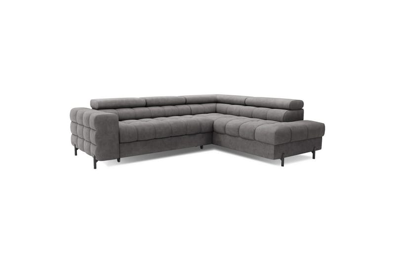 Hjørnesofa Eltap Ferucce 276x200x93 cm - Aura 04, Grå, Høyre - Møbler - Sofaer - Sovesofaer