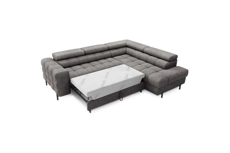 Hjørnesofa Eltap Ferucce 276x200x93 cm - Aura 04, Grå, Høyre - Møbler - Sofaer - Sovesofaer