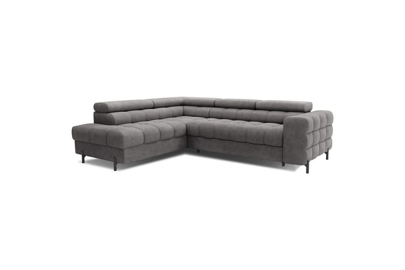 Hjørnesofa Eltap Ferucce 276x200x93 cm - Aura 04, Grå, Venstre - Møbler - Sofaer - Sovesofaer