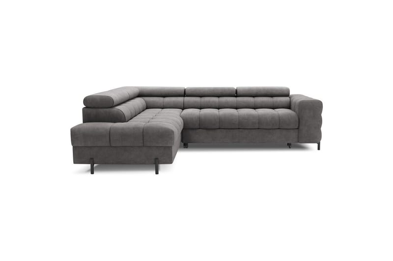 Hjørnesofa Eltap Ferucce 276x200x93 cm - Aura 04, Grå, Venstre - Møbler - Sofaer - Sovesofaer