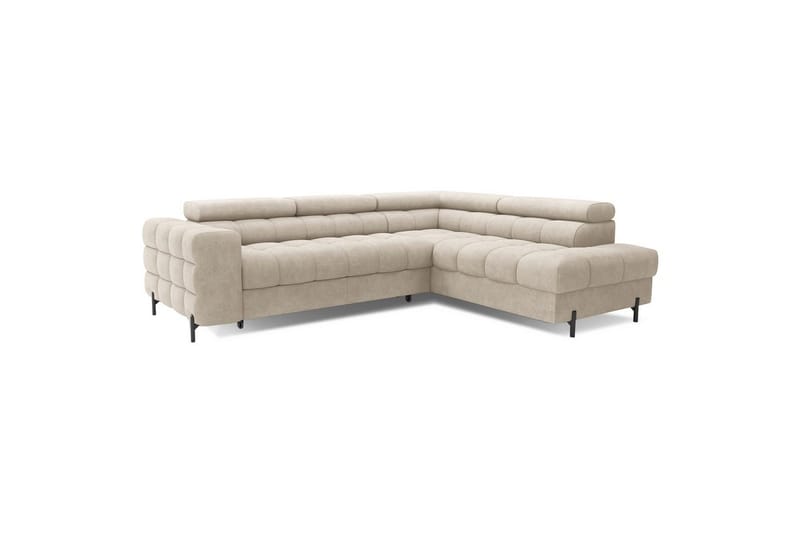 Hjørnesofa Eltap Ferucce 276x200x93 cm - Aura 18, Beige, Høyre - Møbler - Sofaer - Sovesofaer