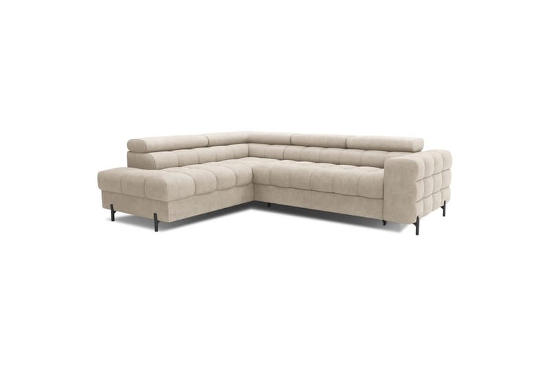 Hjørnesofa Eltap Ferucce 276x200x93 cm - Aura 18, Beige, Venstre - Møbler - Sofaer - Sovesofaer