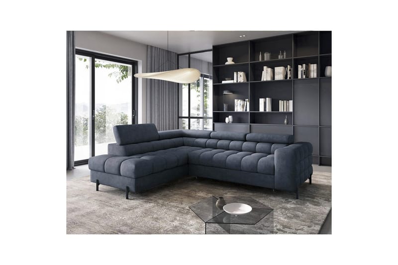 Hjørnesofa Eltap Ferucce 276x200x93 cm - Aura 40, Mørk Blå, Venstre - Møbler - Sofaer - Sovesofaer